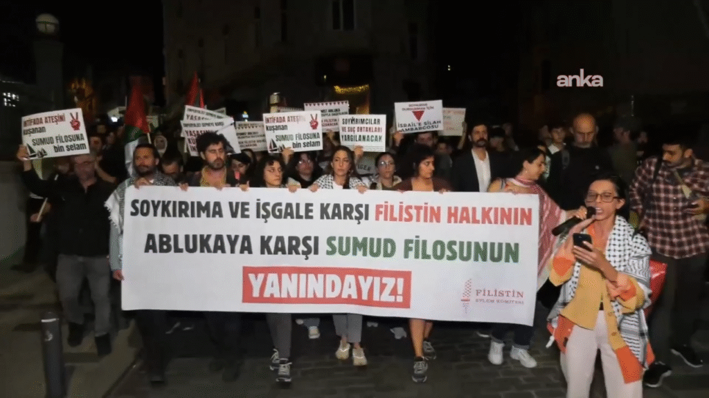 Beyoğlu’ndan Filistin’e destek yürüyüşü