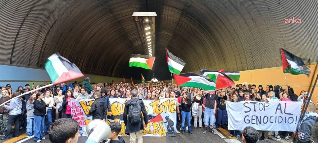 İtalya’da Filistin ve Küresel Sumud Filosu’na destek eylemleri