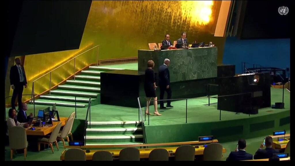 Netanyahu, BM Genel Kurulu’nda konuşmaya başlayınca salon boşaldı