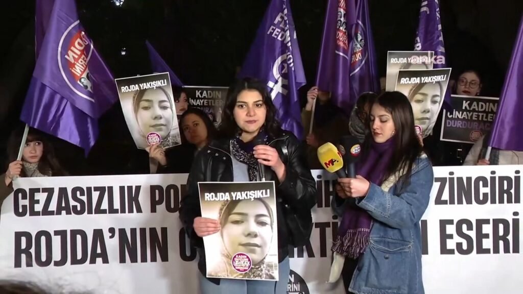 Kadın Cinayetlerini Durduracağız Platformu’ndan TBMM önünde protesto: Rojda Yakışıklı cinayetinin faili siyasi iradedir