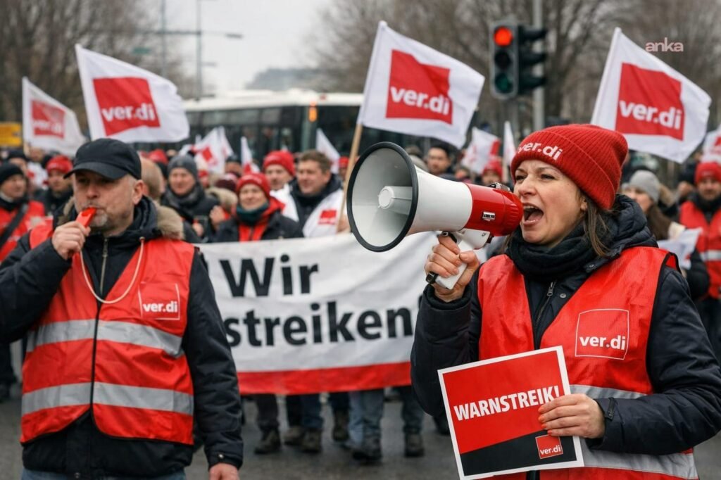 Almanya’da başlayan uyarı grevleri toplu taşımayı durma noktasına getirdi
