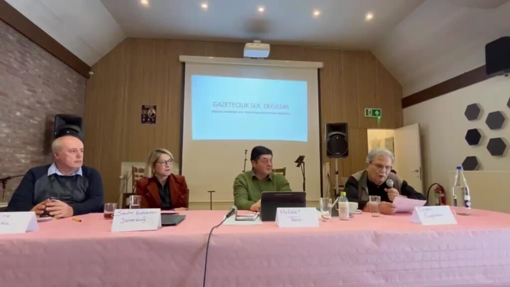 Brüksel’de düzenlenen “Merdan Yanardağ ile Dayanışma Etkinliği”nde basın özgürlüğü ele alındı