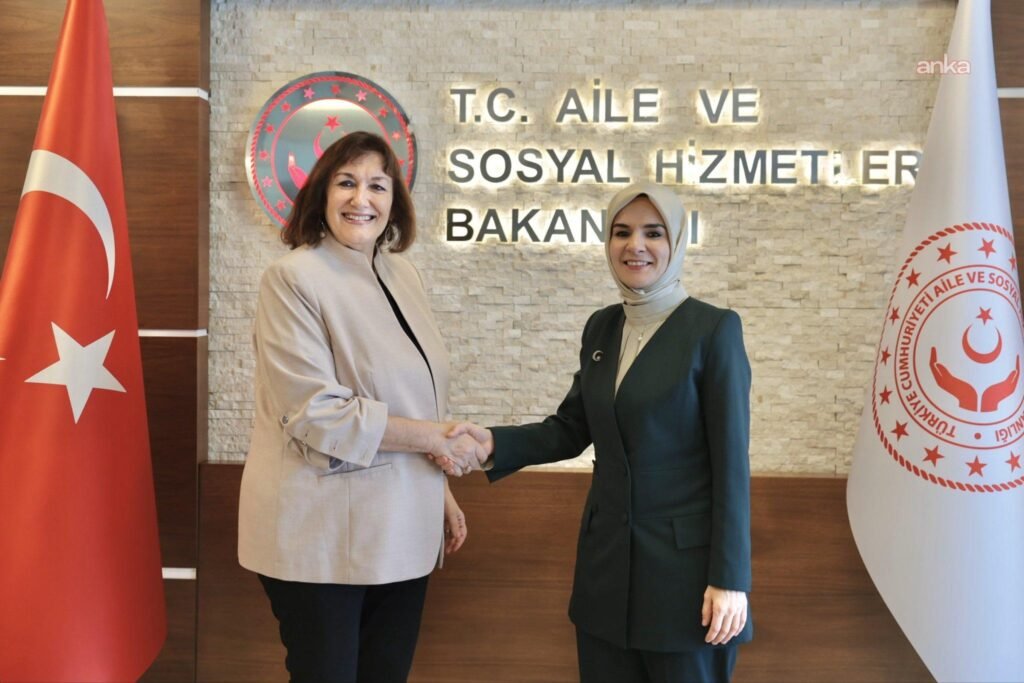 Aile ve Sosyal Hizmetler Bakanı Göktaş, AB Komiseri Suica ile görüştü