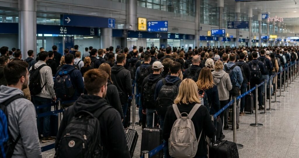 Almanya havalimanlarında sınır kontrolü kuyruklarına tepki