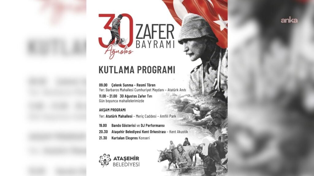 30 Ağustos Ataşehir’de coşkuyla kutlanacak