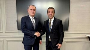 KKTC Dışişleri Bakanı Ertuğruloğlu, Azerbaycan Dışişleri Bakanı Bayramov ile görüştü